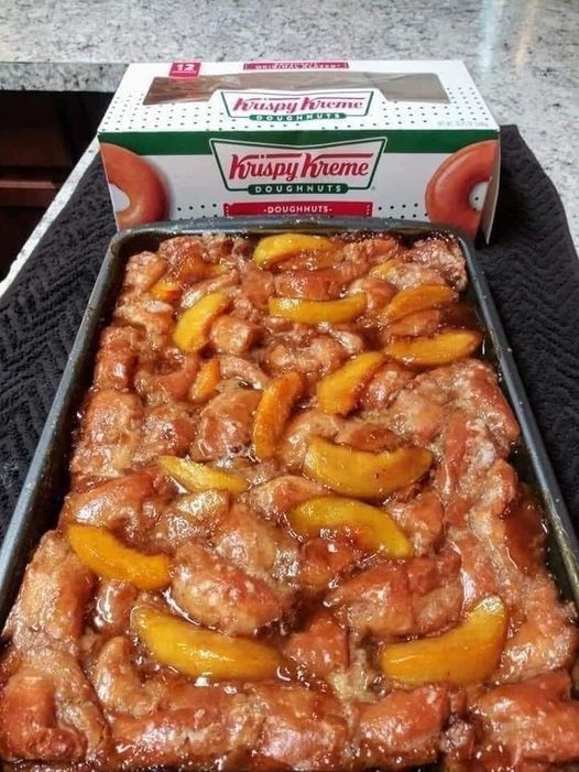 Krispy Kreme Peach Cobbler