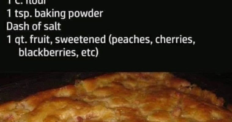 “Lazy Man’s” Pie- Peach Cobbler