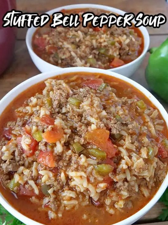 STUFFED BELL PEPPER SOUP
