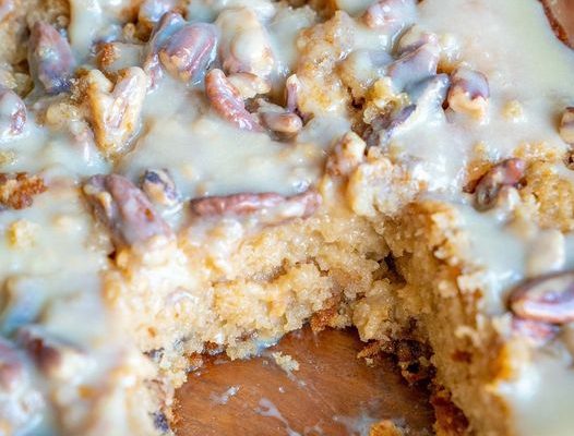Butter Pecan Praline Poke Cake