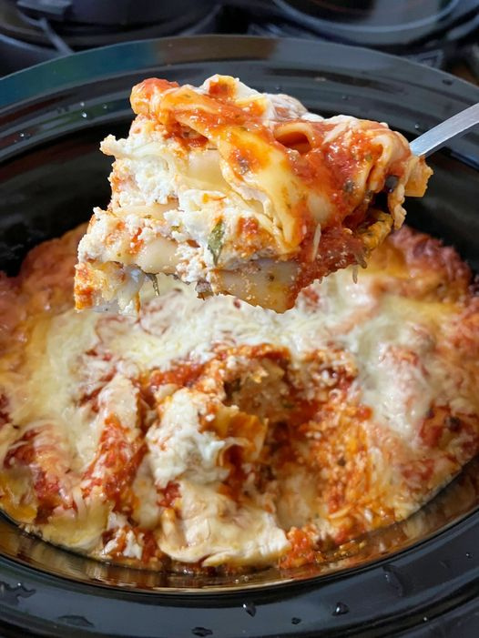 No-Boil Slow Cooker Lasagna