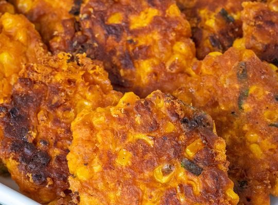 Cheesy Corn Fritters