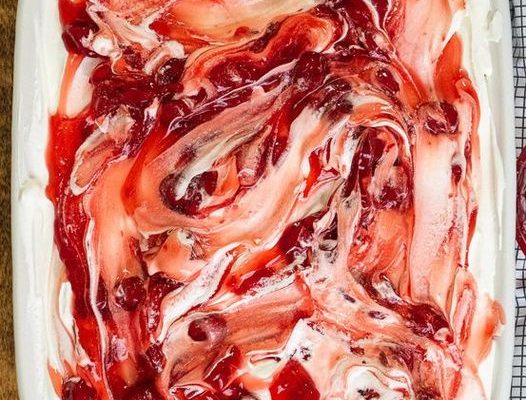 Cherries in the Snow Poke Cake