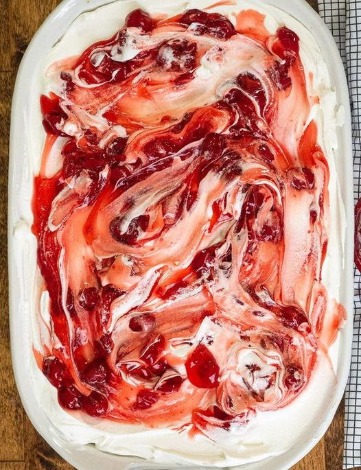 Cherries in the Snow Poke Cake