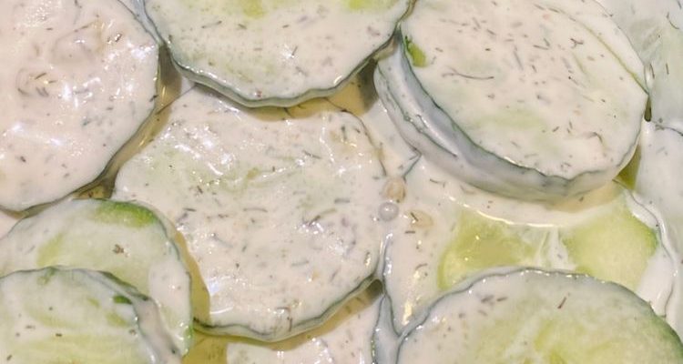 Sour Cream Cucumber Salad