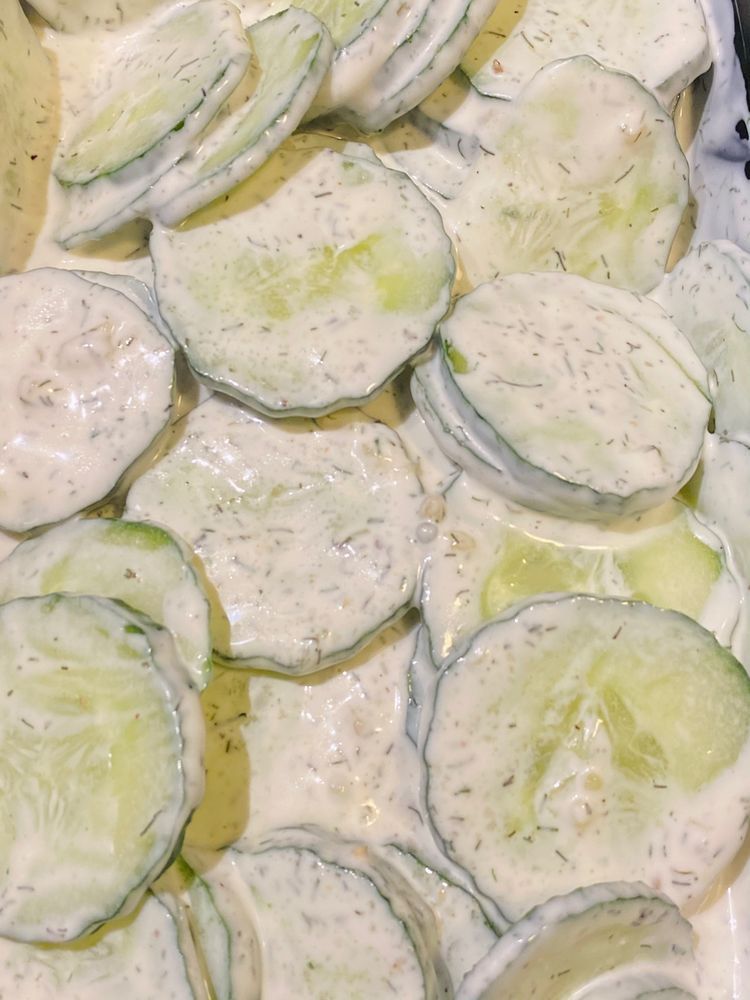 Sour Cream Cucumber Salad