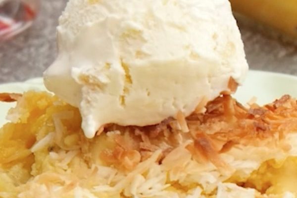 Pineapple Piña Colada Dump Cake