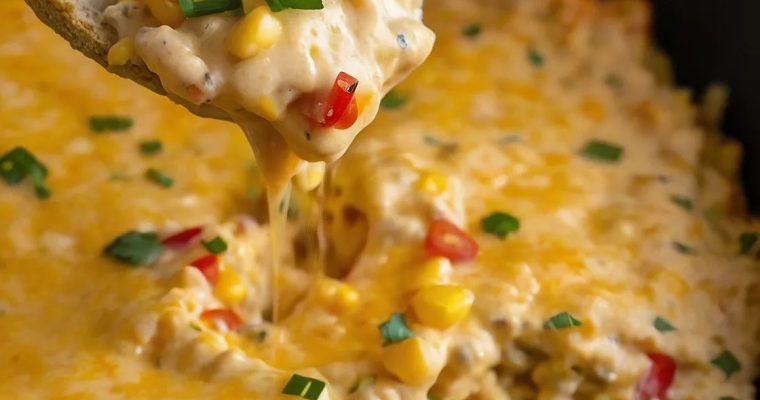 Creamy Cheesy Spicy Hot Corn Dip