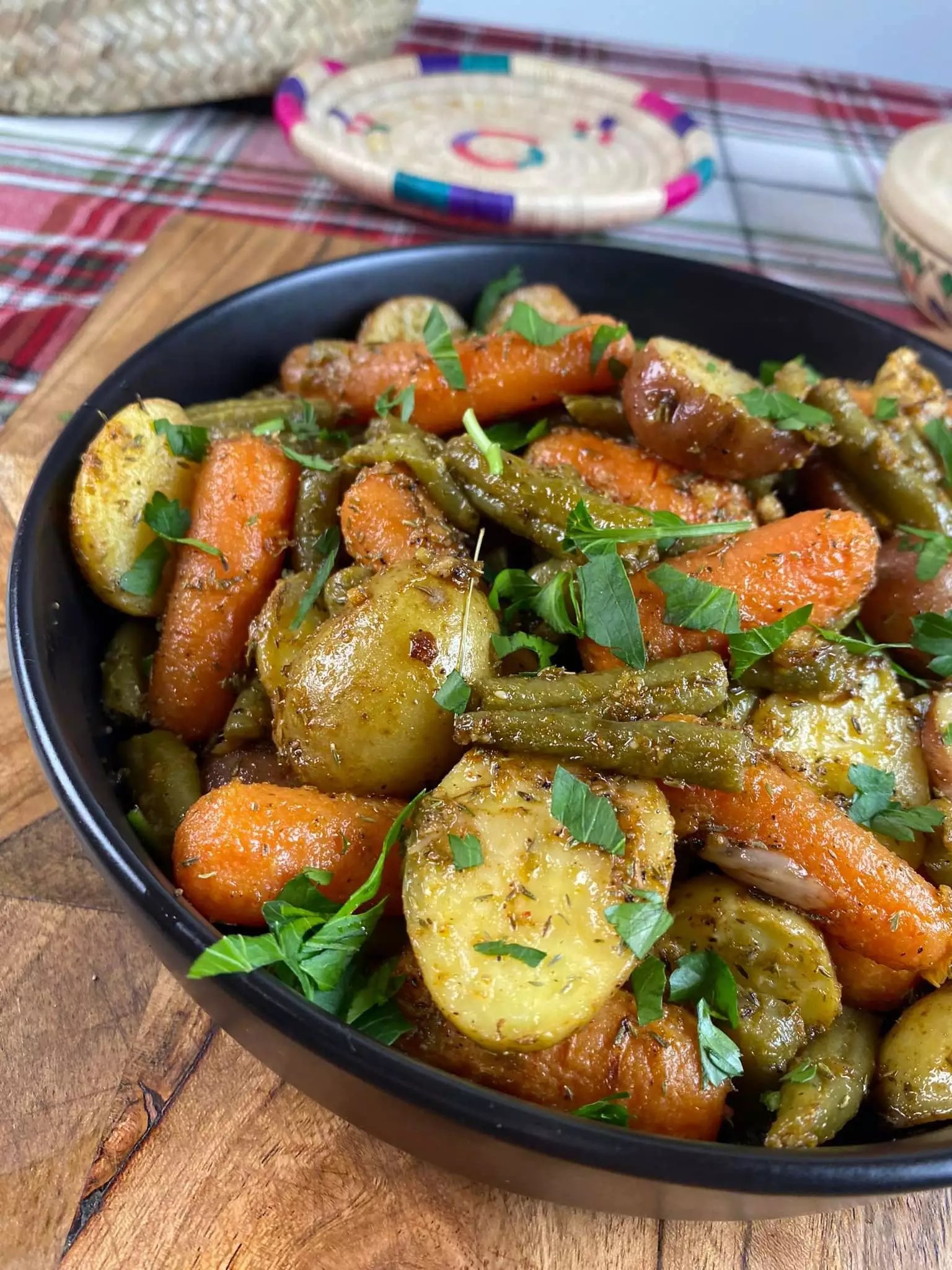 Garlic Herb Roasted Potatoes Carrots and Zucchini