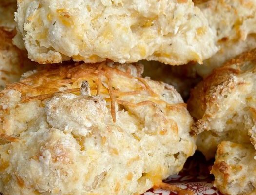 Rosemary Cheddar Drop Biscuits