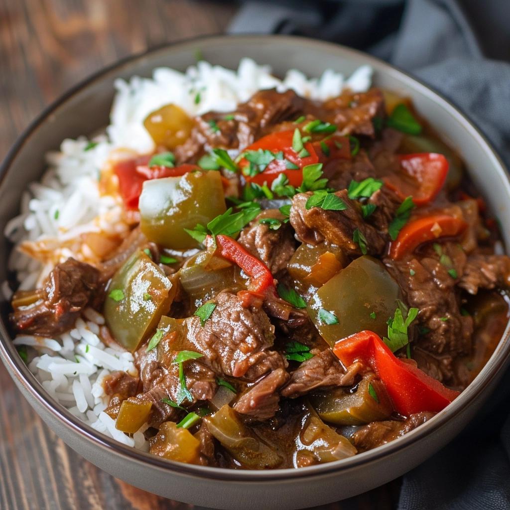 Slow Cooker Pepper Steak – This is so good, you’ll want to make this tonight
