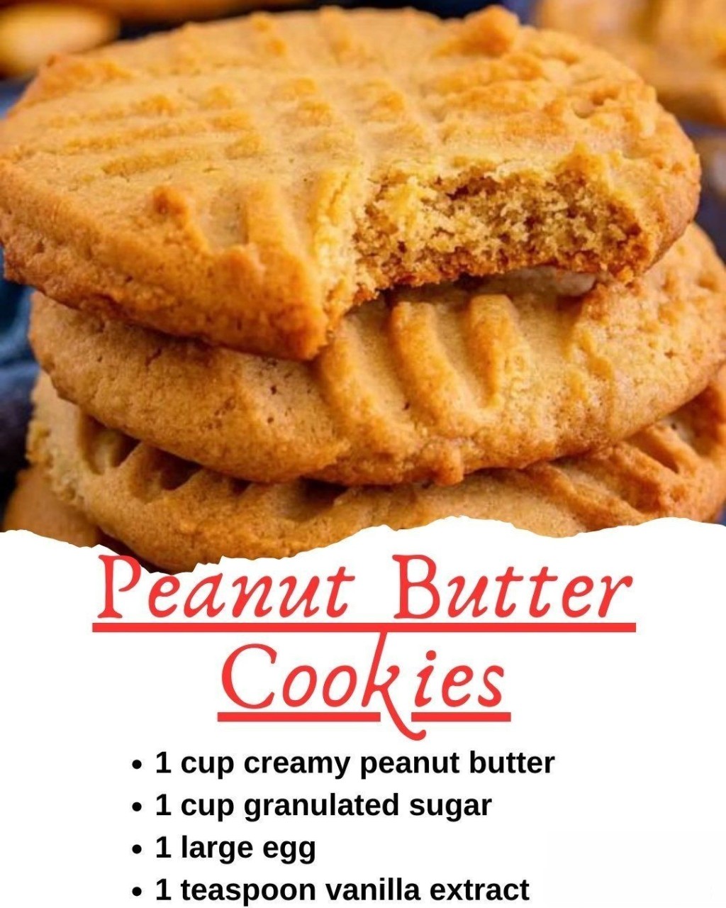 Old-Fashioned Peanut Butter Cookies