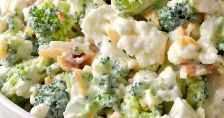 Loaded Broccoli Cauliflower Salad