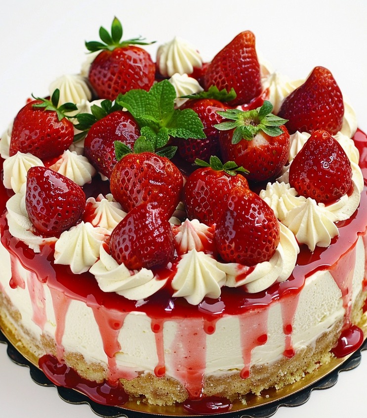 Easy Strawberry Cheesecake