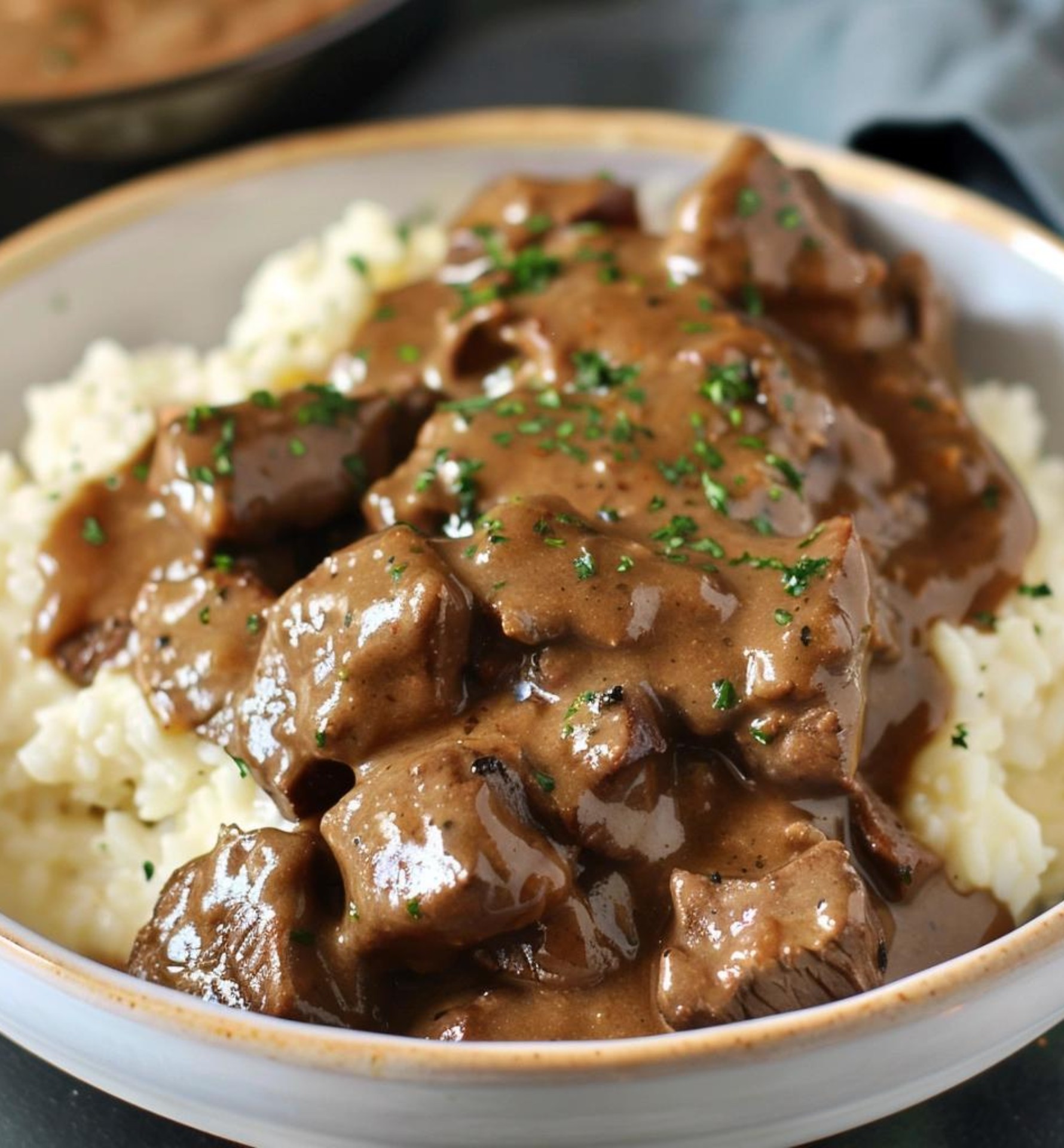 No Peek Beef Tips and Gravy