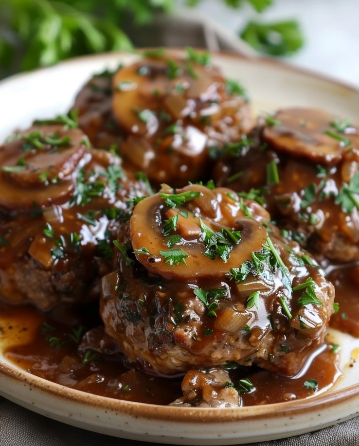 Salisbury Steak in Slow Cooker
