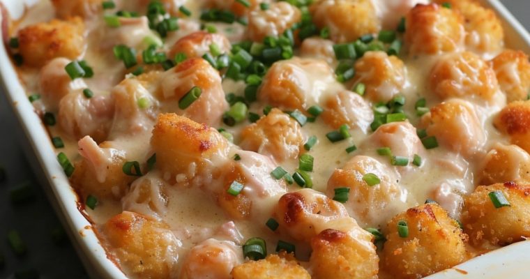 Creamy Ranch Chicken Tater Tot Bake