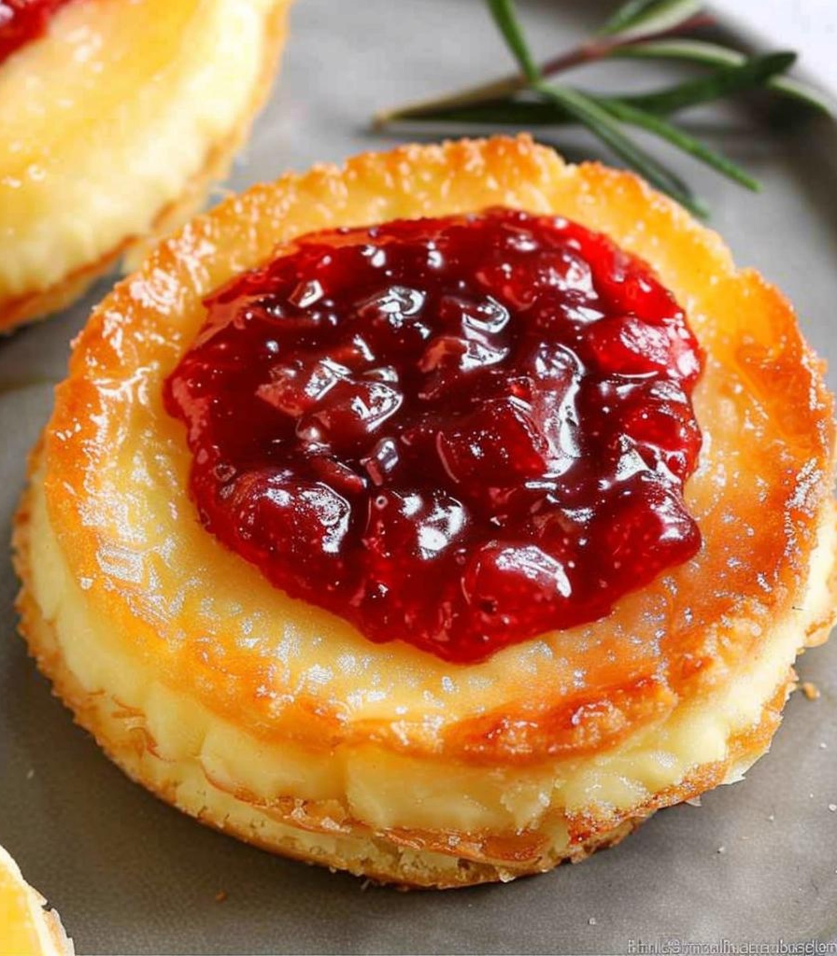 Pecan Cheddar Cheese Ring with Strawberry Preserves