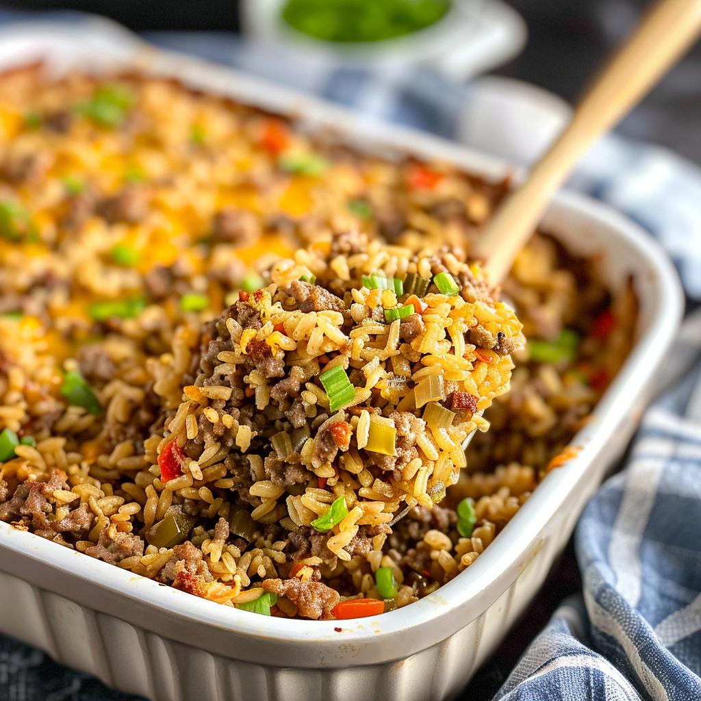 Easy Hamburger Rice Casserole