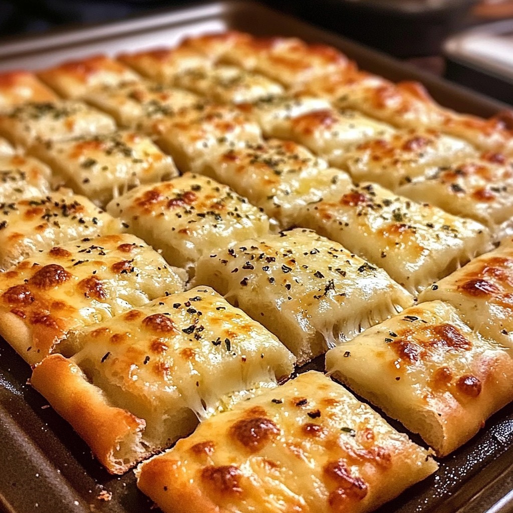 HOMEMADE CHEESY GARLIC BREADSTICKS