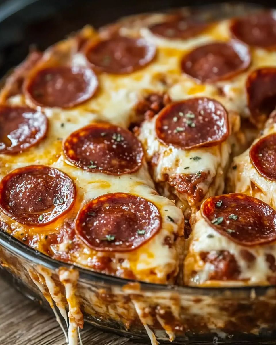 PEPPERONI PIZZA CASSEROLE