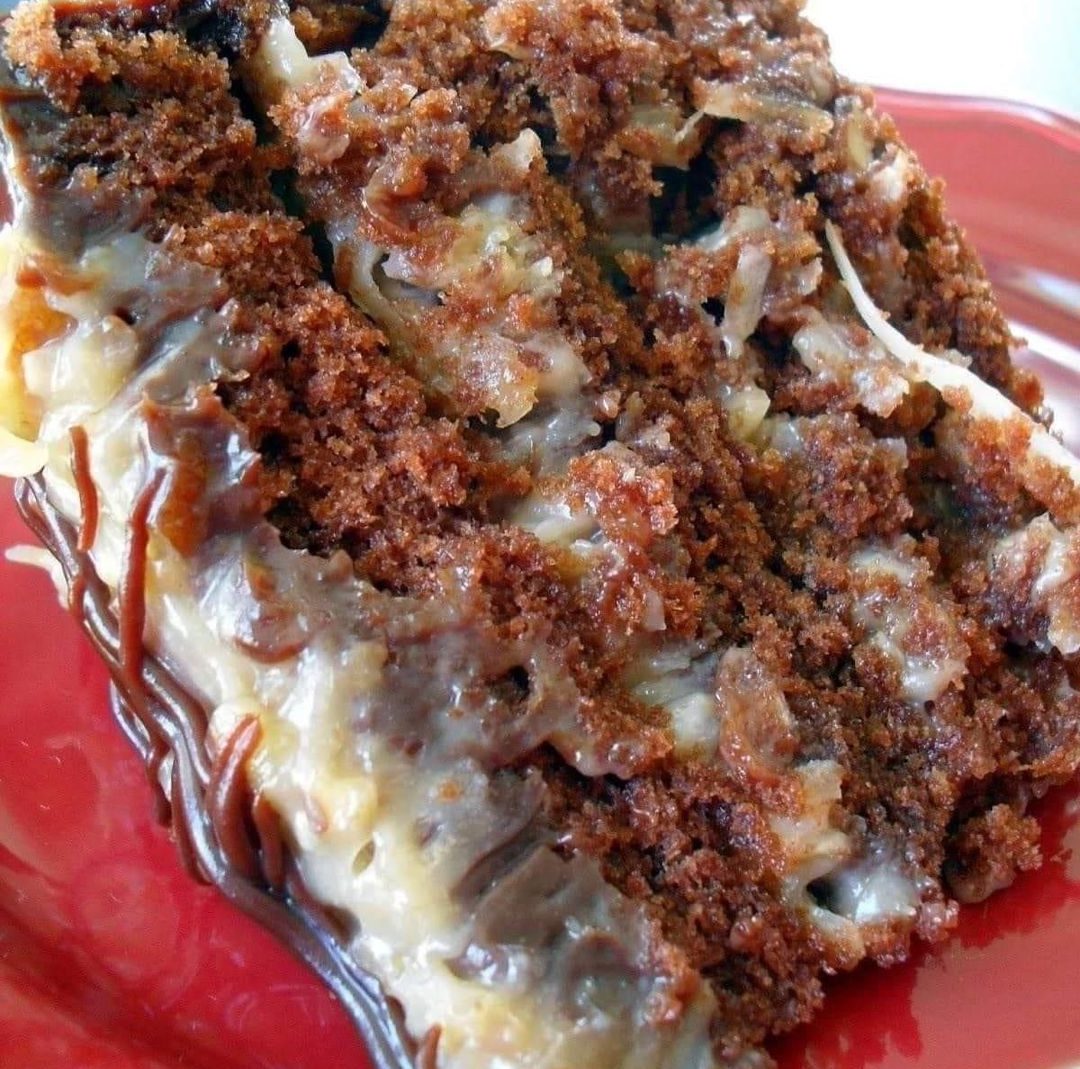 German Chocolate Layer Cake with Coconut Pecan Frosting