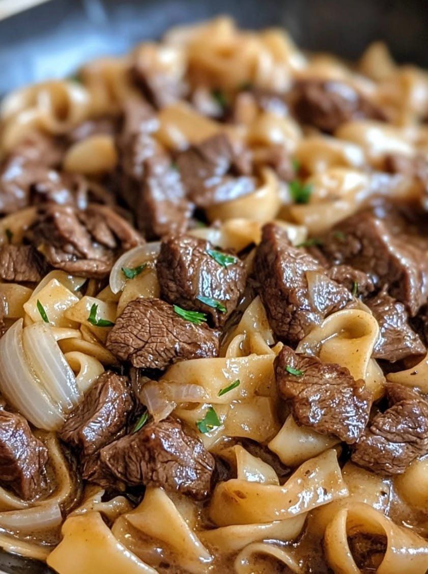 French Onion Beef and Noodles