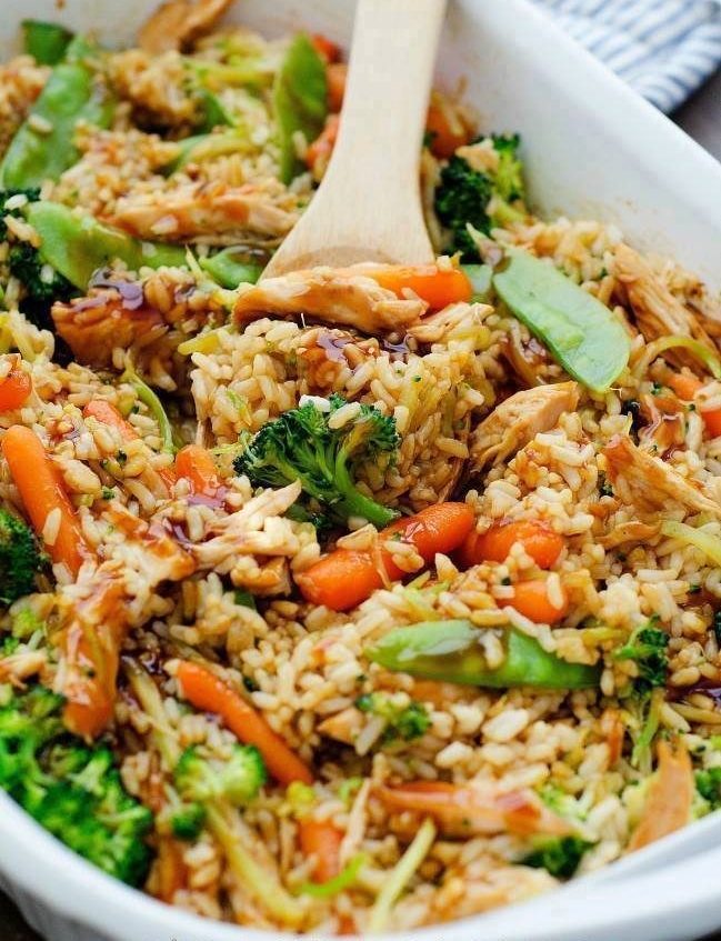 Teriyaki Chicken and Rice Casserole