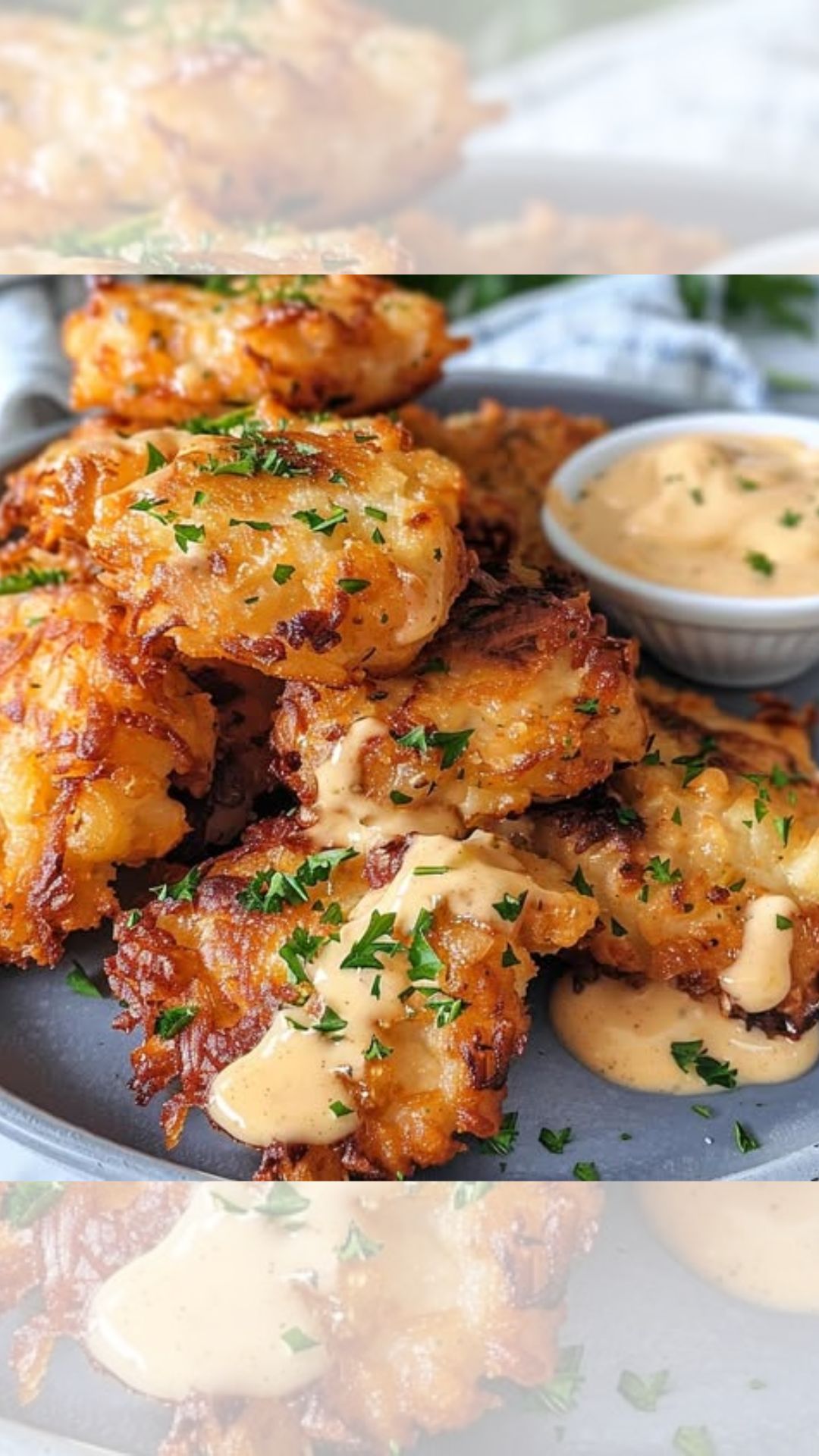 Cheesy Chicken Fritters
