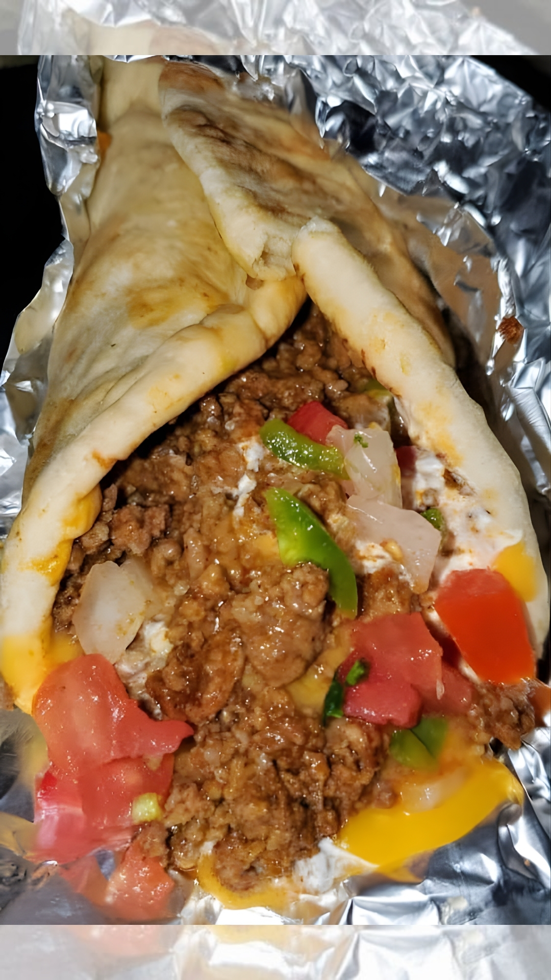 HAMBURGER PEPPERS AND ONION GYROS