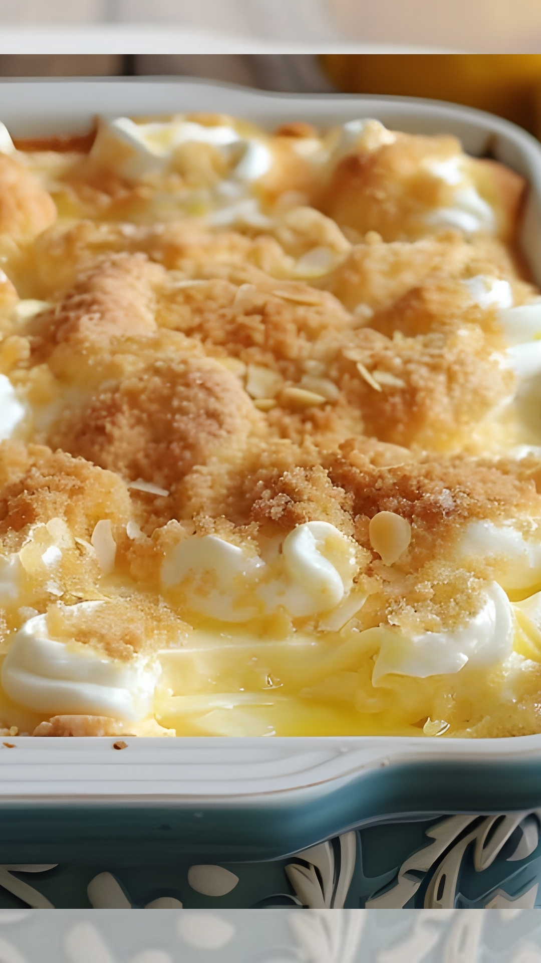 4-Ingredient Lemon Cream Cheese Dump Cake