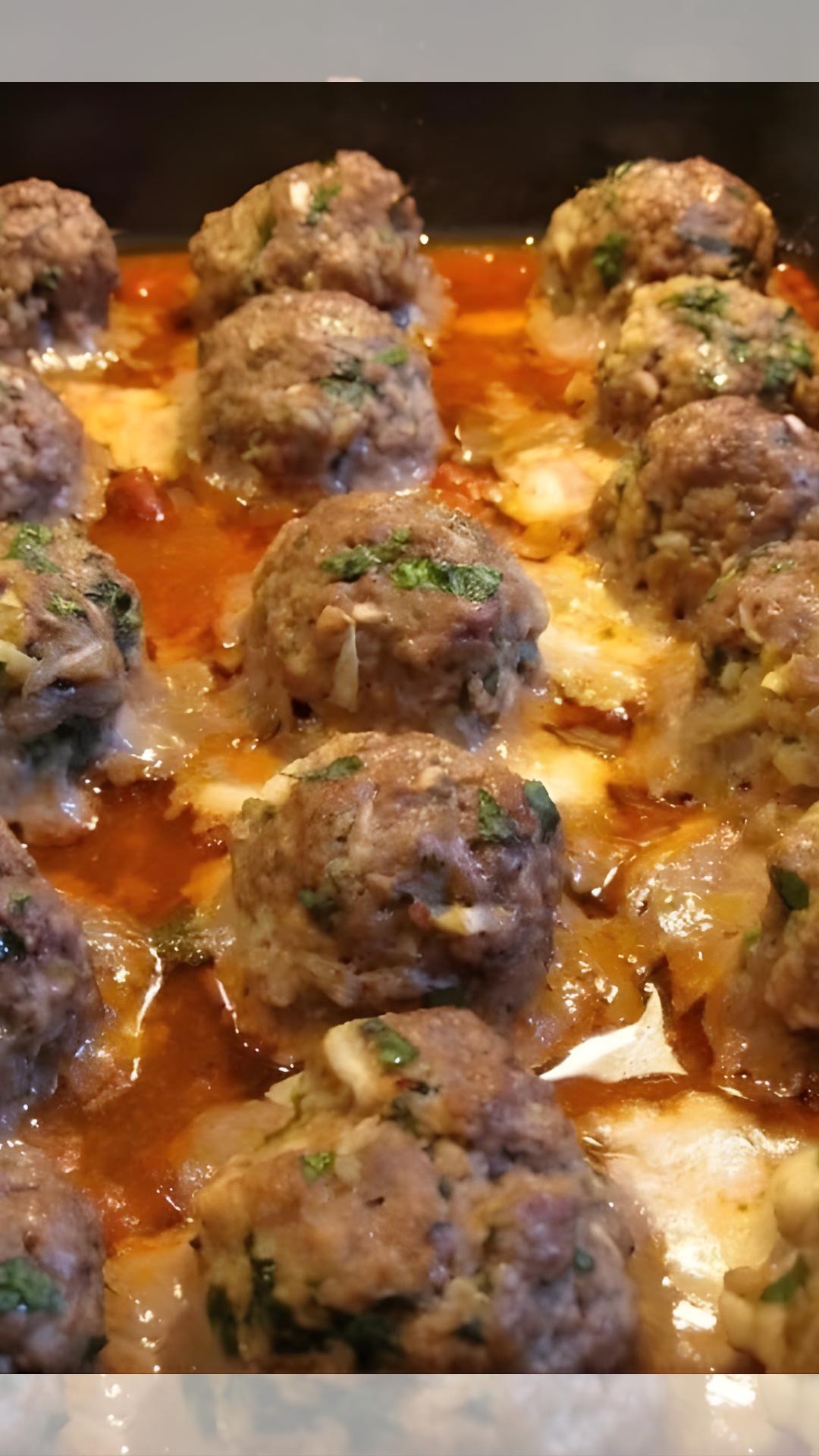 Baked Mozzarella Stuffed Meatballs