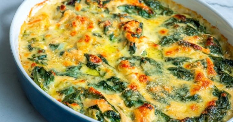 Creamy Chicken Florentine Artichoke Casserole