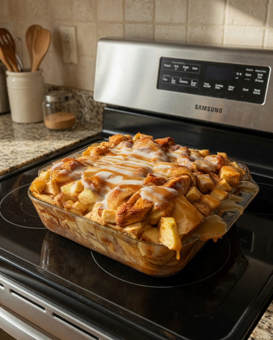 CARAMEL APPLE CINNAMON ROLL LASAGNA