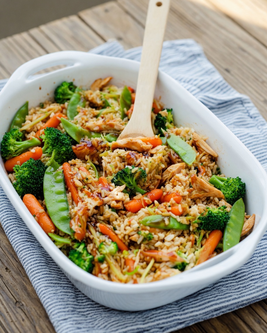 Teriyaki Chicken and Rice Casserole