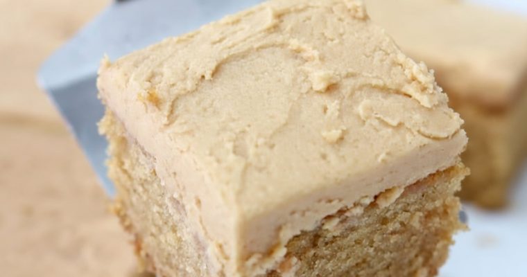 Peanut Butter Sheet Cake with Peanut Butter Frosting