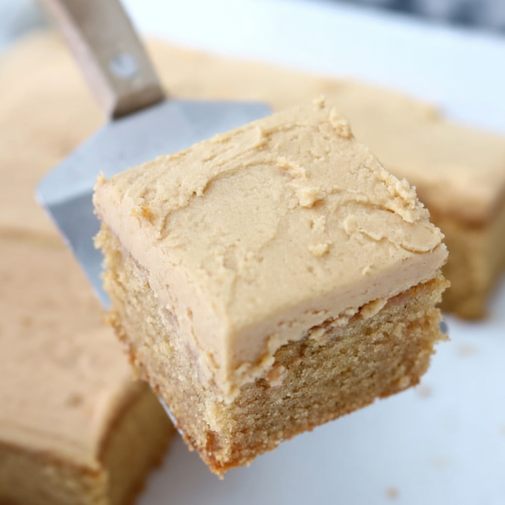 Peanut Butter Sheet Cake with Peanut Butter Frosting
