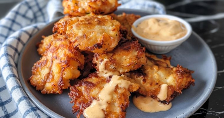 Cheesy Chicken Fritters