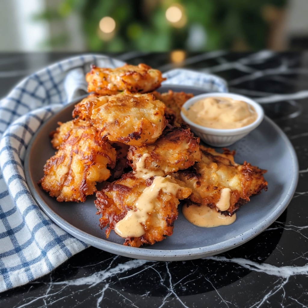 Cheesy Chicken Fritters