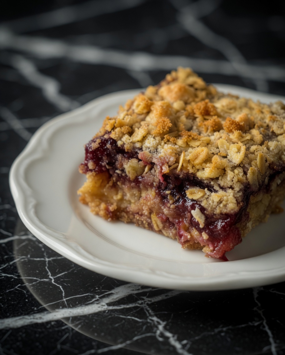 Raspberry Oatmeal Crumble Bars