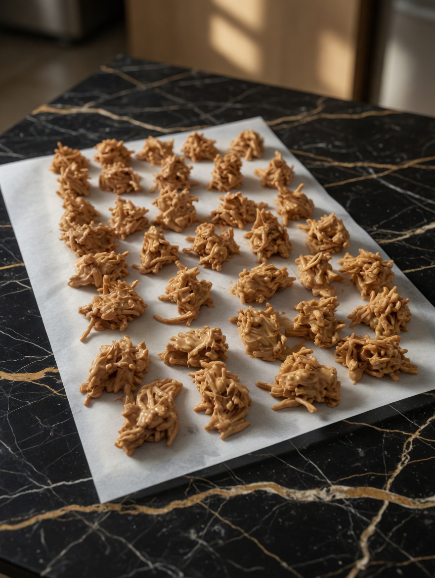 NO BAKE PEANUT BUTTER HAYSTACKS