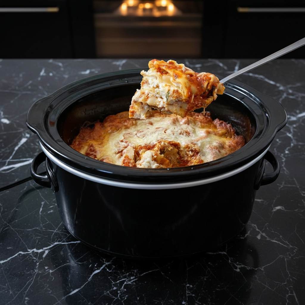 No-Boil Slow Cooker Lasagna