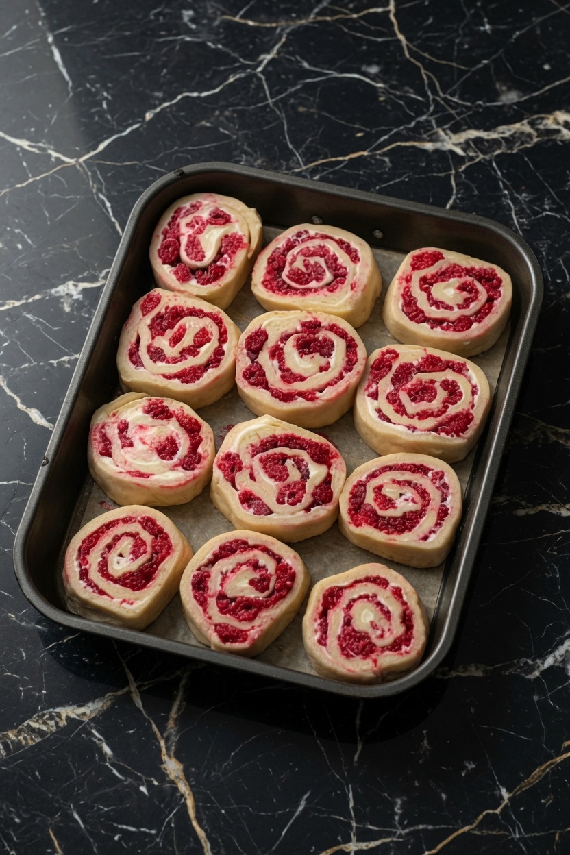 Glazed Raspberry Cheesecake Swirl Buns