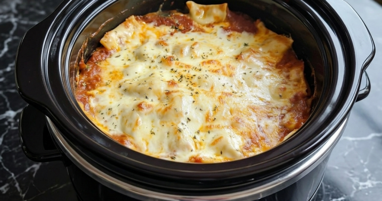 Slow Cooker Ravioli Lasagna