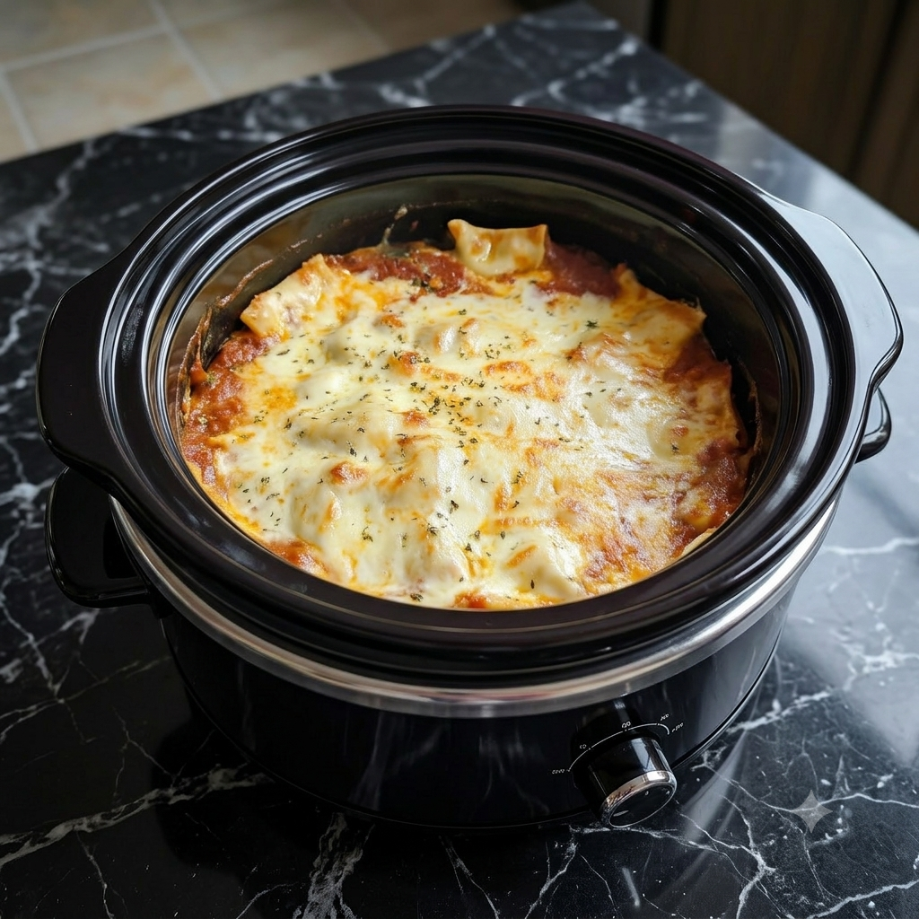 Slow Cooker Ravioli Lasagna