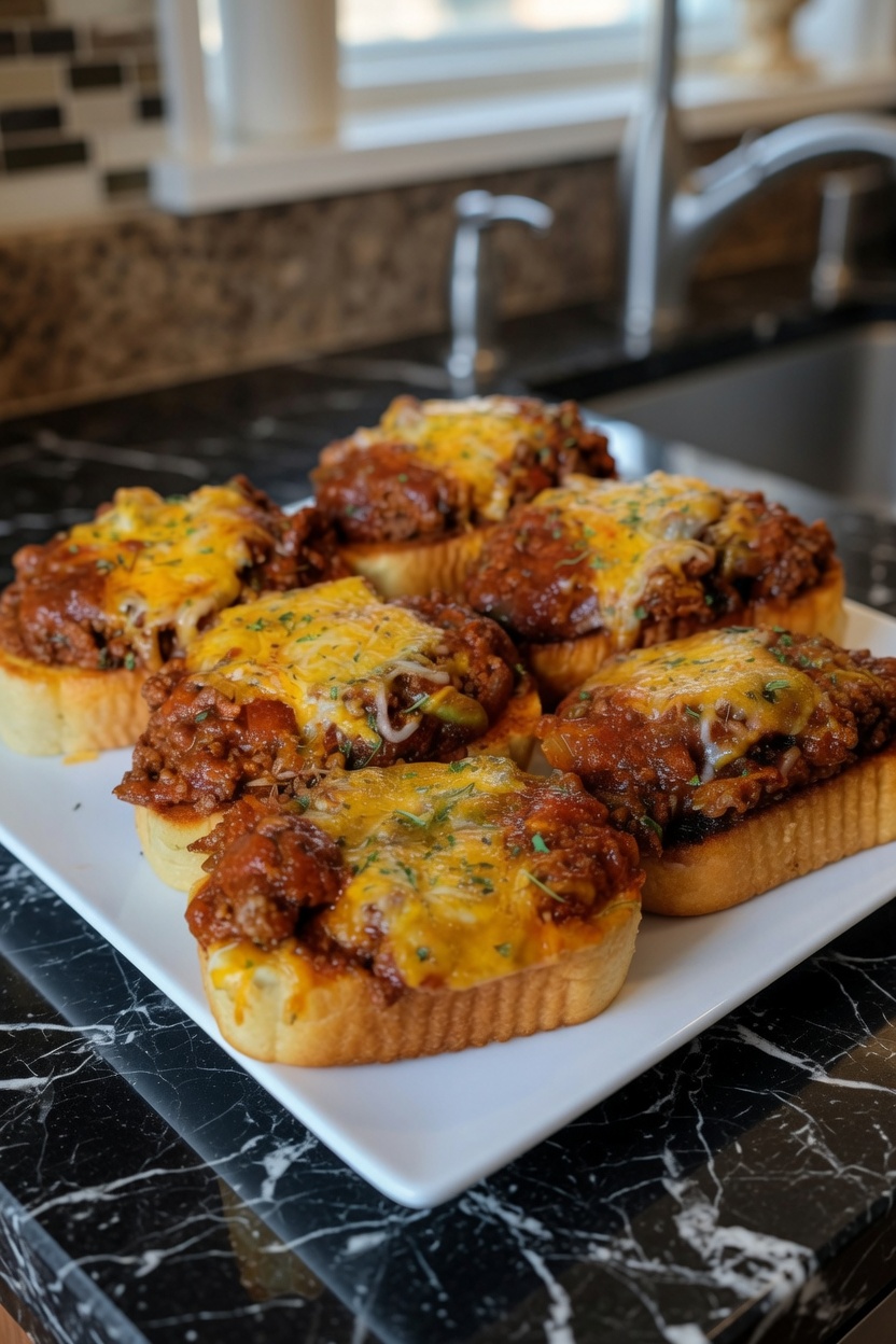 GARLIC TOAST SLOPPY JOES