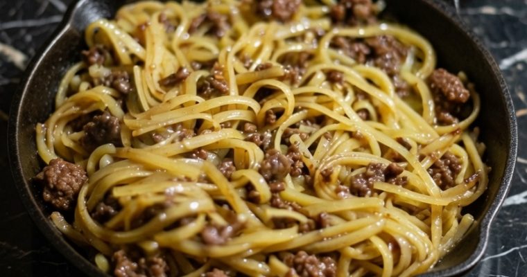 French Onion Beef and Noodles