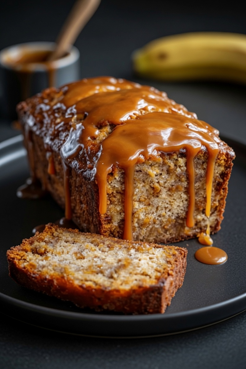 Salted Caramel Banana Bread