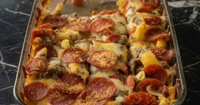 PEPPERONI PIZZA CASSEROLE