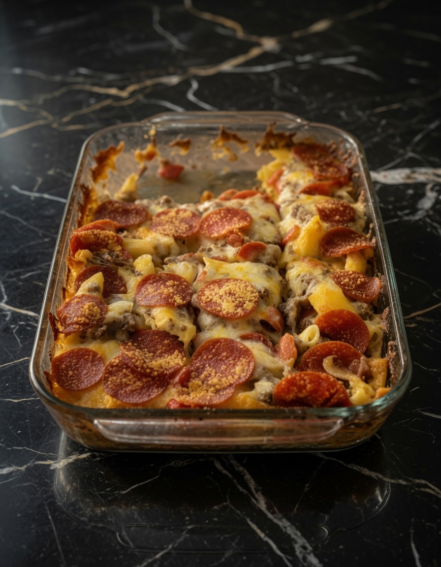 PEPPERONI PIZZA CASSEROLE